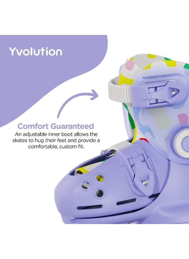 Yvolution Yvolution Twista 2-in-1 Adjustable In-Line Skates (Purple, M)  - Image 3