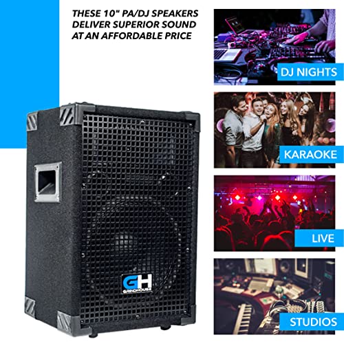Grindhouse Speakers - GH10L - Passive 10 Inch 2-Way PA/DJ Loudspeaker Cabinet - 600 Watt Full Range PA/DJ Band Live Sound Speaker - Image 5