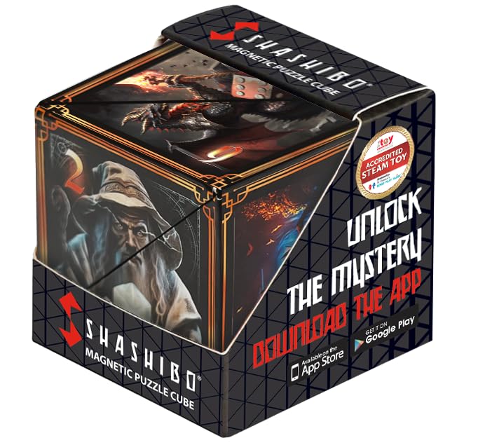 SHASHIBO Dice Paradise - Shape Shifting Box - Award-Winning, Patented Magnetic Puzzle Cube w/ 36 Rare Earth Magnets - Fidget Cube Transforms Into Over 70 Shapes (Tales of Ovirnia) - Image 1