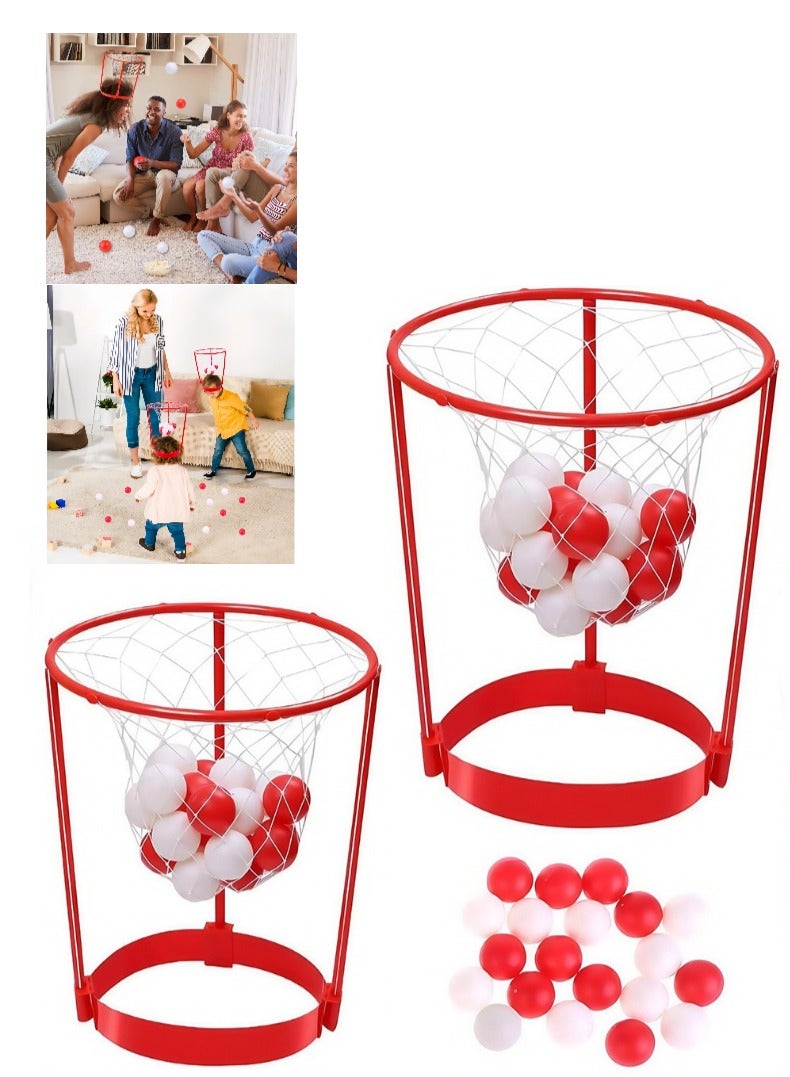 CALL PLAY Head Hoop Basketball Party Game for Kids and Adults Carnival Game Adjustable Basket Net Headband with 20 Balls for Carnival Party Birthday Party Family Indoor Outdoor Game - Image 1