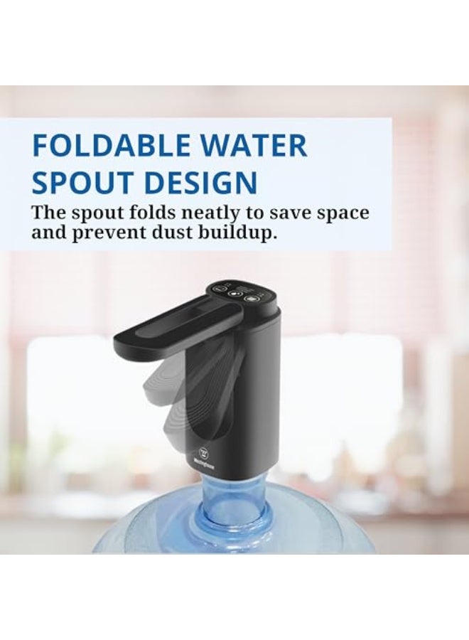 Westinghouse USB Rechargeable Water Pump Dispenser – Foldable Crane Style | Space-Saving Design | Touch Button with LED Light | Portable and Convenient - Image 5