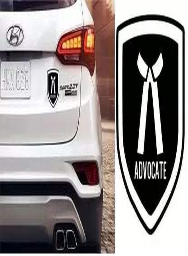 ARWY Advocate Logo Sticker for Car, Black Vinyl, Rectangular, Pack of 2 Size(12.5X15.5 cm) - Image 2