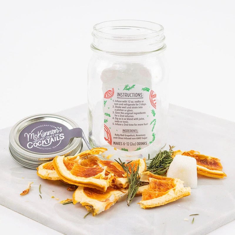 McKinnon’s Dry Craft Cocktails Dehydrated Fruits and Herbs, DIY Mixology, Infusion Kit, Mason Jar Serves 8 - 16 Drinks (Grapefruit Rosemary, 1 Jar) - Image 2