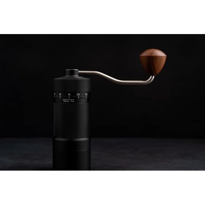 ريحني مطحنة قهوة يدوية قابلة للتعديل من الفولاذ المقاوم للصدأ، سعة 25 جرامًا لآلة الإسبريسو V60 الفرنسية، مطحنة حبوب قهوة صغيرة محمولة مع 6 تروس باللون الأسود - Image 3