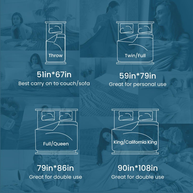 اليجير بطانية التبريد الثورية الأنيقة يمتص الحرارة للحفاظ على بارد الجسم للعرق الليلي قوس القوس 3.0 الألياف الباردة Q-Max> 0.5 للنوم الساخن بطانيات باردة صيف خفيفة الوزن للنوم الرمادي النائم - Image 5