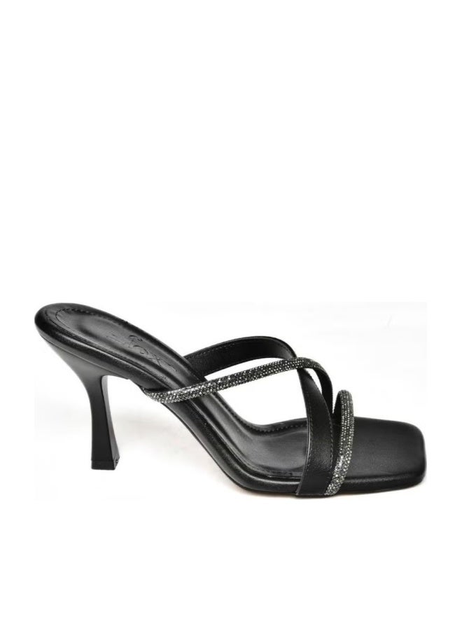 Fox S590333109 Black Stone Heeled Women's Slippers - Image 1