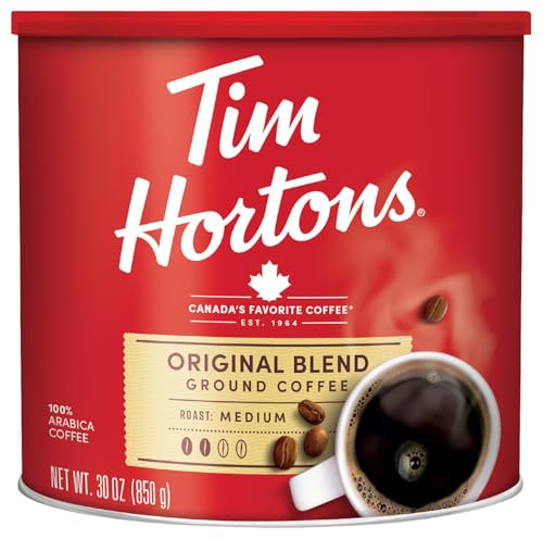 Tim Hortons Original Blend 100 Arabica Ground Coffee Can 30 Ounces - Image 1