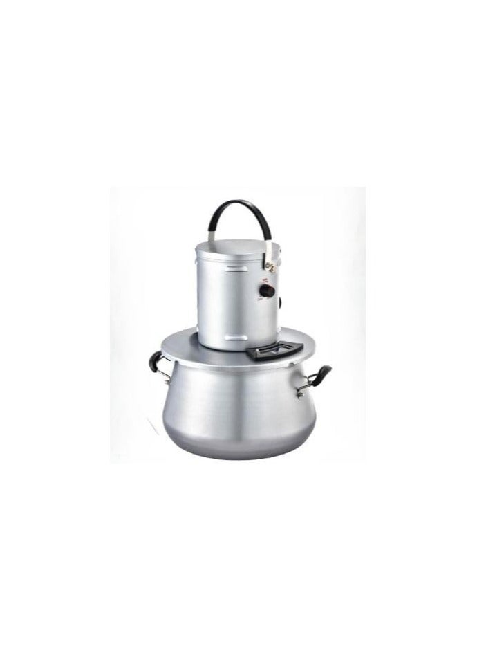Electric Harees, Jareesh & Al-Aseed Maker, 10 Litre Large Stock Pot Style, Silver, 500 Watts - Image 1