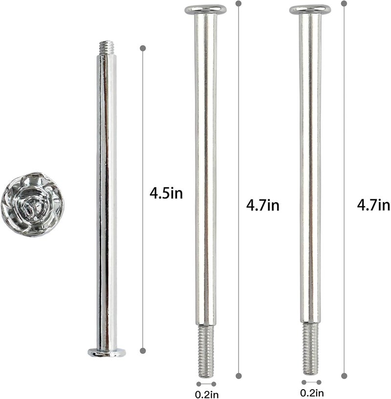 Happy Will 3 Tier 14" Heavy Metal Cake Stand Holder Fruit Plate Stand Fitting Hardware Rod (Silver_Rose) - Image 2