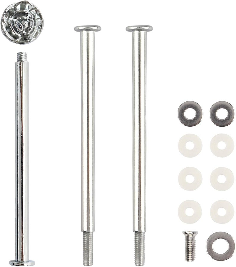 Happy Will 3 Tier 14" Heavy Metal Cake Stand Holder Fruit Plate Stand Fitting Hardware Rod (Silver_Rose) - Image 1