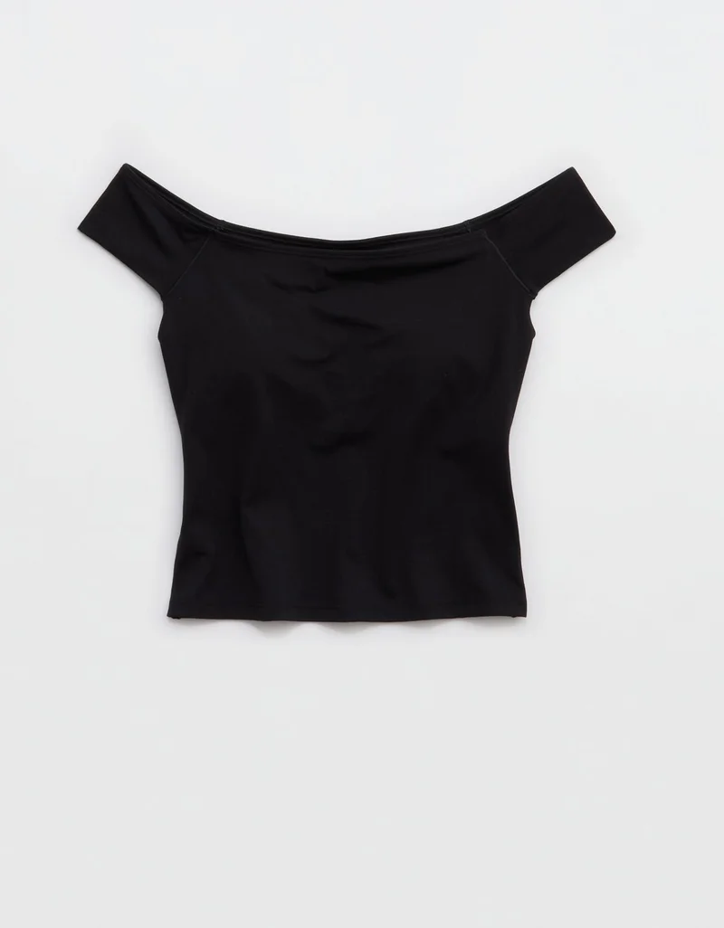 Aerie  OFFLINE By Aerie Real Me XTRA Off The Shoulder T-Shirt for Women | Best Price UAE