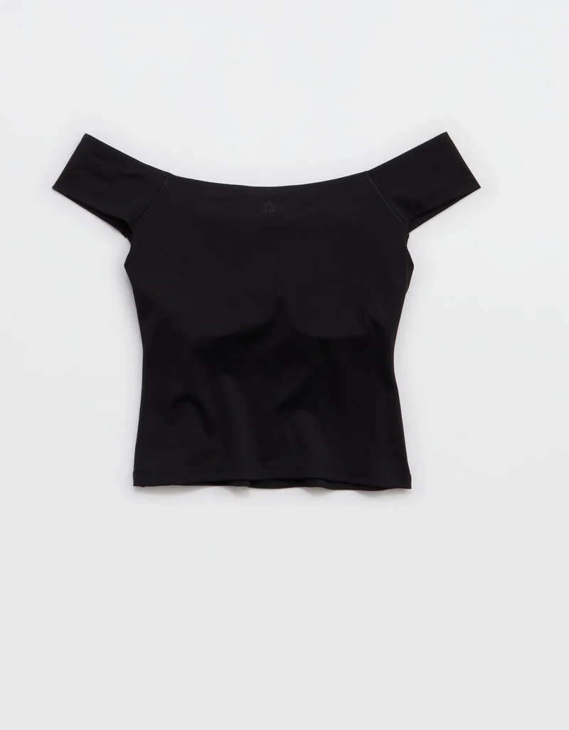Aerie  OFFLINE By Aerie Real Me XTRA Off The Shoulder T-Shirt for Women | Best Price UAE