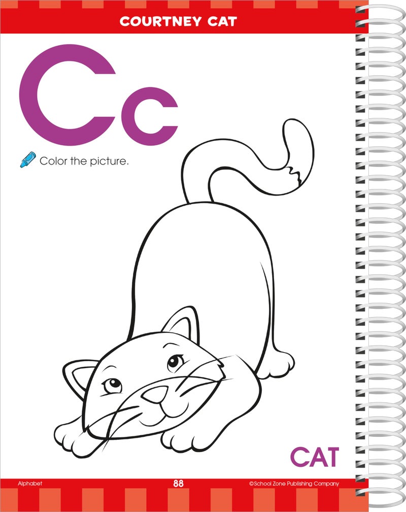 School Zone Big Preschool Workbook: 320 Spiral-Bound Pages, Pre-K, Colors, Shapes, Numbers, Early Math, Alphabet, Pre-Writing, Phonics, Following Directions, Ages 3-5 - Image 5