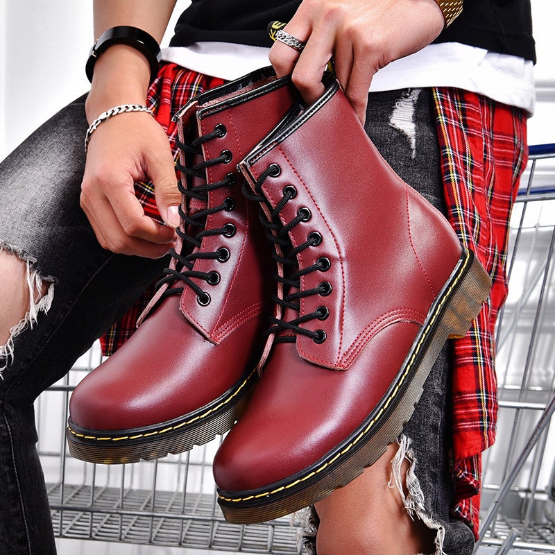 Martin Boots Plus Size British Style Couple Motorcycle Leather Boots Men'S And Women'S Thick-Soled High-Top Boots 1460 Putian - Image 4