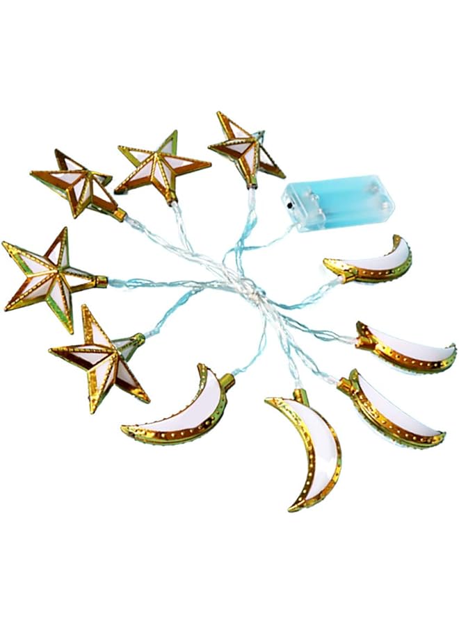 erorex Ramadan Light String Moon Star Decorative Lamp Eid Mubarak Lamp Decor Party Decorations Without Battery 7 Colors Slowly Flashing - Image 2