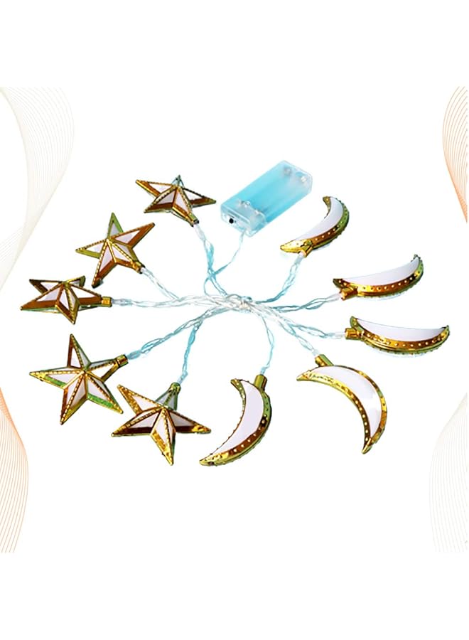 erorex Ramadan Light String Moon Star Decorative Lamp Eid Mubarak Lamp Decor Party Decorations Without Battery 7 Colors Slowly Flashing - Image 5