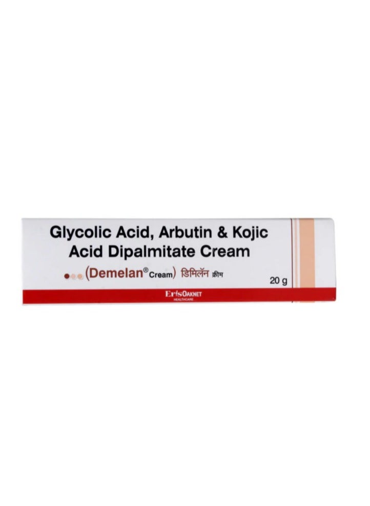 Demelan Glenmark Demelan Cream with Glycolic Acid Arbutin, Kojic Acid for Hyper Pigmentation, Skin Care 20g  - Image 1
