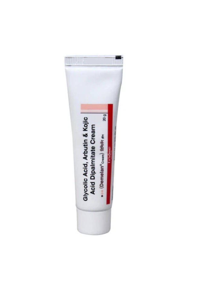 Demelan Glenmark Demelan Cream with Glycolic Acid Arbutin, Kojic Acid for Hyper Pigmentation, Skin Care 20g  - Image 3