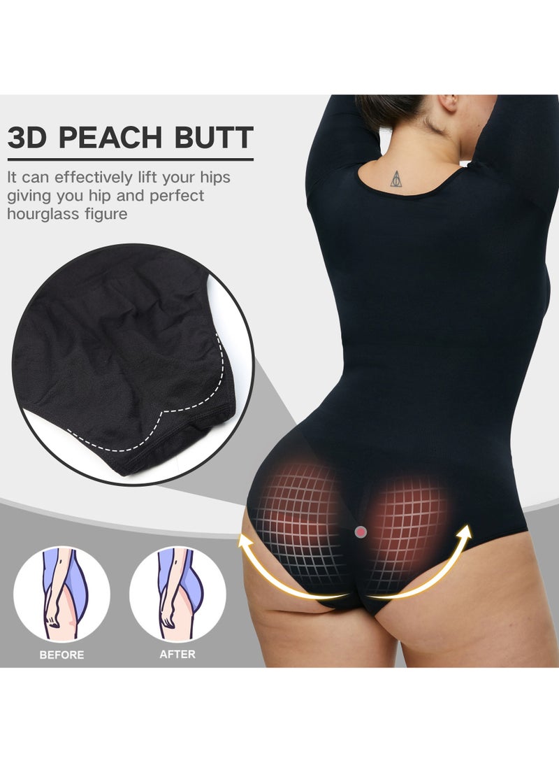 RedMapleTEK 4-PACK Postpartum Long-sleeved Seamless Bodycon Underwear Bottoming Shirt - Image 5