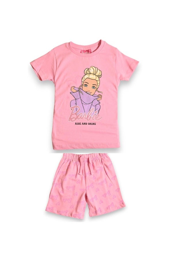 BARBIE GIRLS T-SHIRT & SHORT SET‬ - Image 1