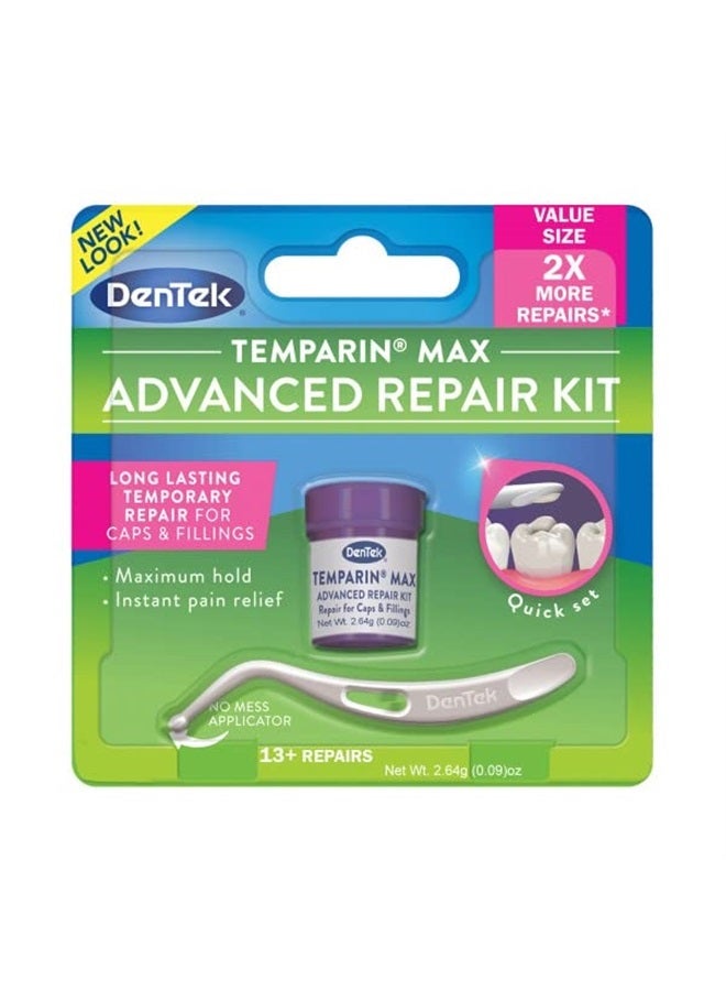 Dentek طقم إصلاح الأسنان المتقدم Temparin Max، 13+ إصلاحًا (عبوة من قطعتين)  - Image 2