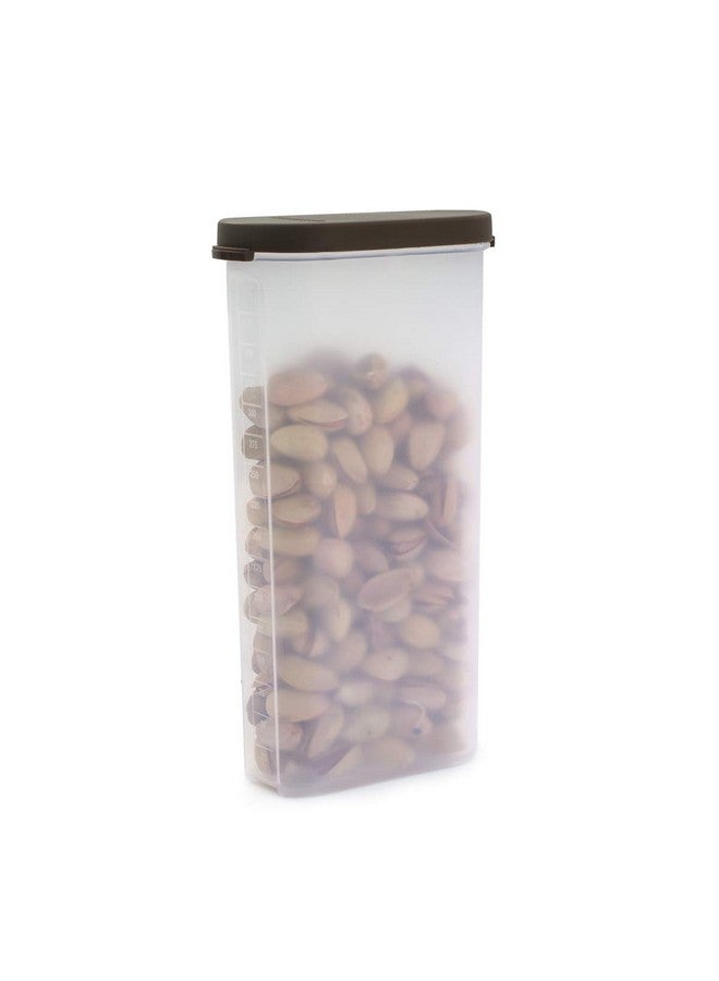 Mahaware Modular Mini Oval Plastic Kitchen Container Set, 425ml, Set of 12, Brown - Image 5