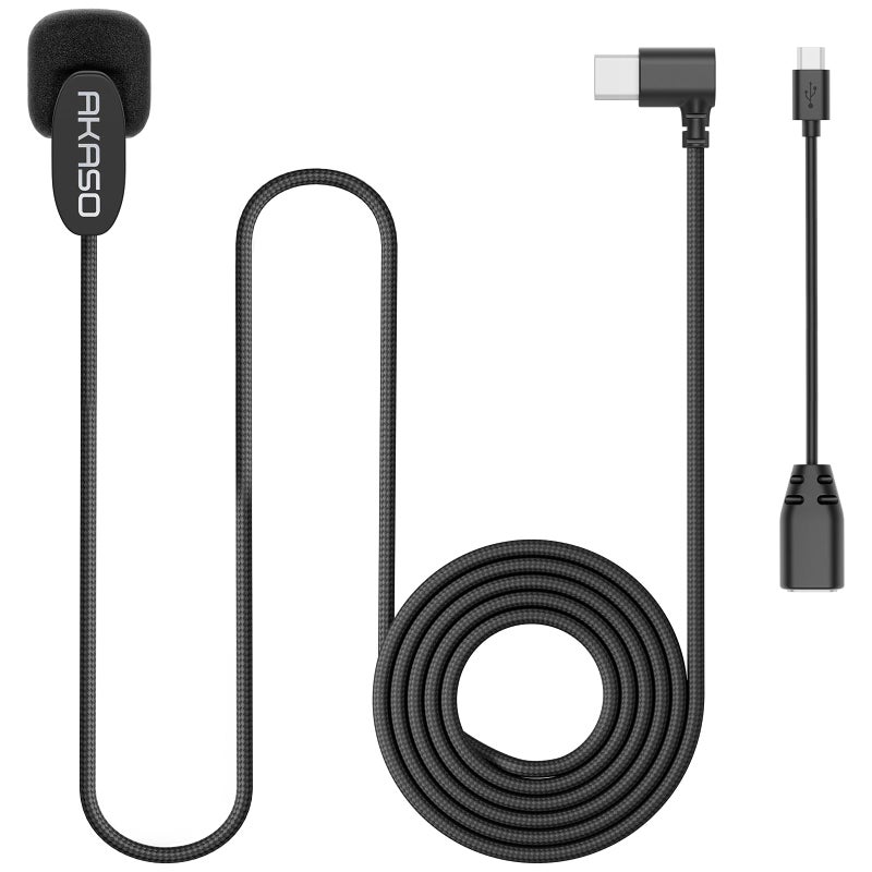 Akaso ميكروفون خارجي AKASO EK7000/ EK7000 برو/ براف 4/ براف 7 LE/ براف 4 برو/ V50X/ V50 إليت كاميرا أكشن فقط (منفذ ميكرو USB) - Image 1