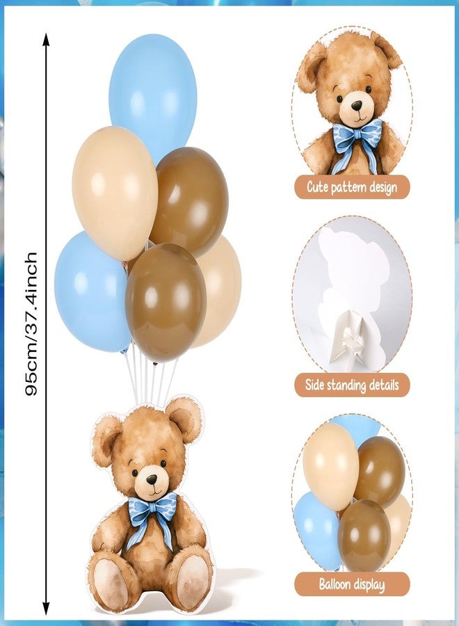 YLOLUL 4 Sets Balloon Stand Kit for Table Bear Baby Shower Tables Centerpieces with Balloon Boy Baby Shower Decorations for Bear Theme Gender Reveal Birthday Party Table Decorations Supplies - Image 4