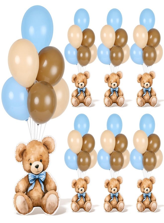 YLOLUL 4 Sets Balloon Stand Kit for Table Bear Baby Shower Tables Centerpieces with Balloon Boy Baby Shower Decorations for Bear Theme Gender Reveal Birthday Party Table Decorations Supplies - Image 1