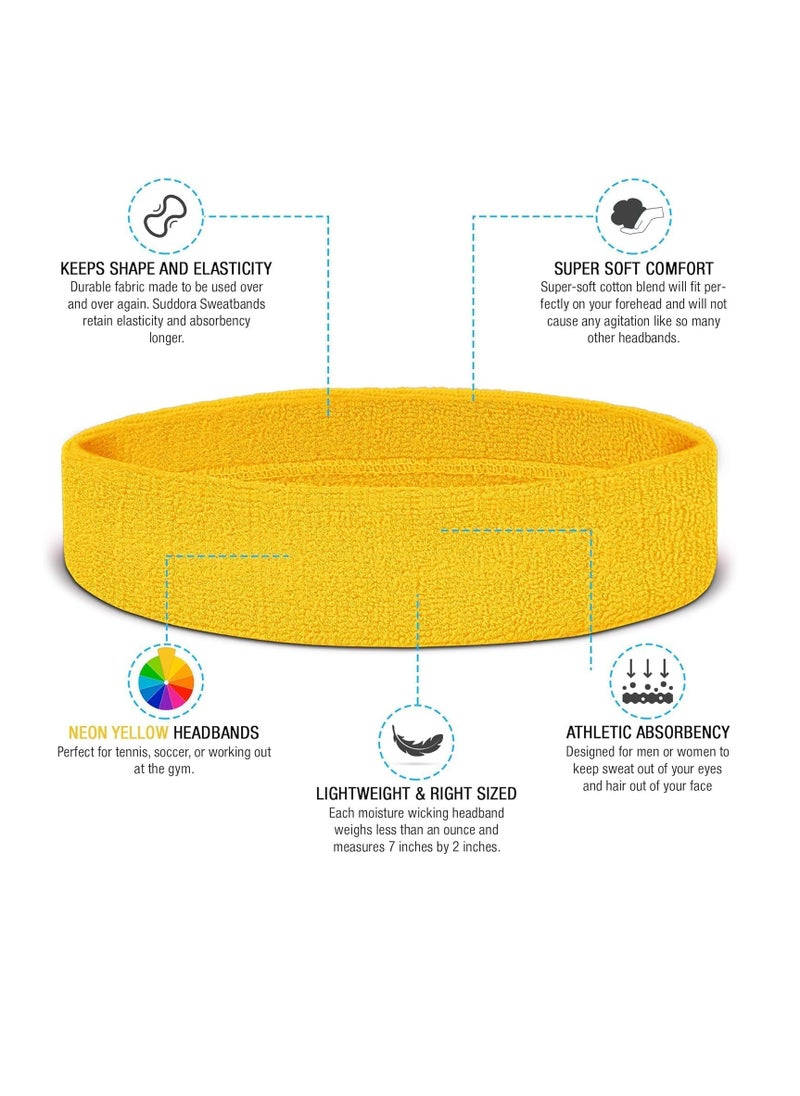 Generic Sweat-absorbing sweatband for exercise, yellow, from Iggy Wolf  - Image 4