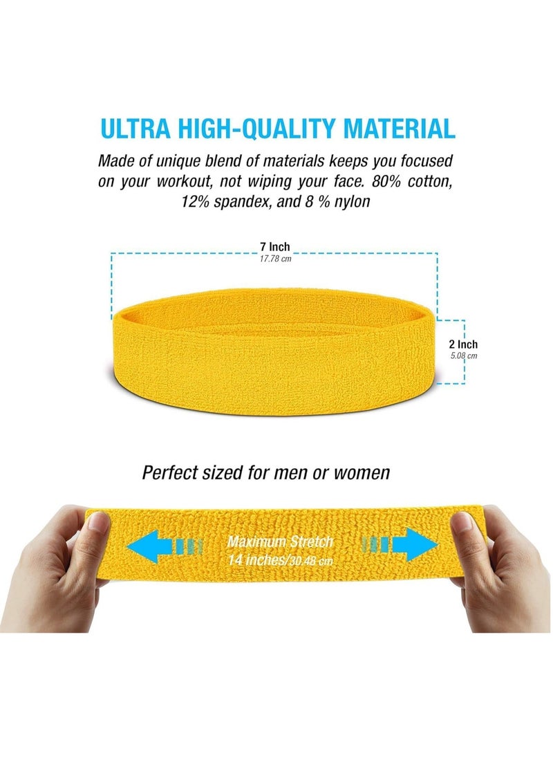 Generic Sweat-absorbing sweatband for exercise, yellow, from Iggy Wolf  - Image 5