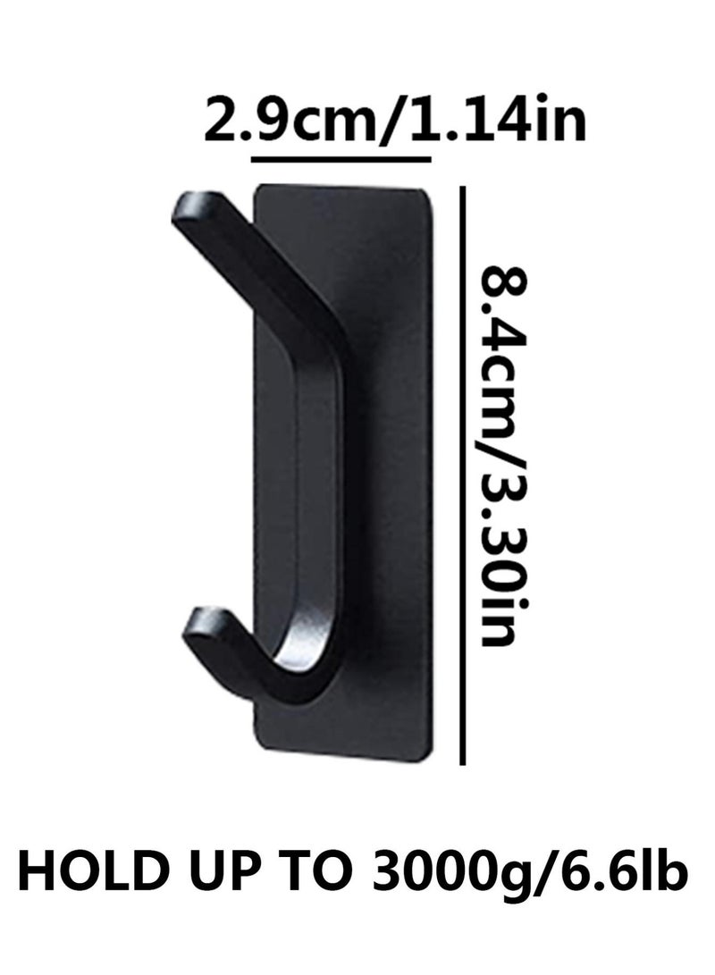 4 Pack Self Adhesive wall Hooks, Heavy Duty Stainless Steel Hooks, Easy to Install Bathroom Kitchen Organizer Hooks for hanging Towel, Clothes, utensils,No Drilling Needed - Image 2