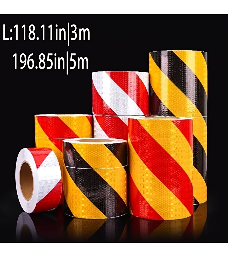 Diamond Grade Reflective Tape Black Yellow 118 Inch High Intensity Garage Protection - Image 2