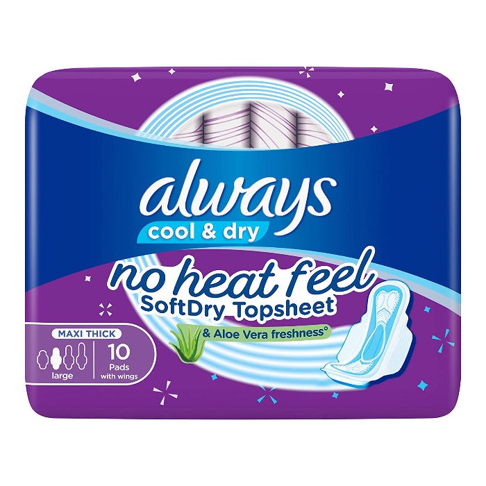 Always Clean & Dry Wings Large 10's