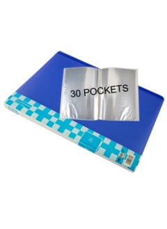 MODEST Display Book 30 Pocket BLUE Lets you organize your papers, files and documents easily Ultra-thin and non-sticking design for easy usability Compatible paper size is A4  - Image 2