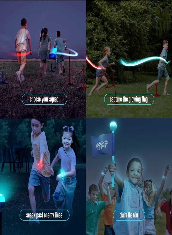 Squad Hero Capture the Flag Glow in the Dark Game Set - Yard Outdoor Games for Kids Ages 8, 10, 11, 12 Old - Fun Lawn Summer Family Game for Boys & Teen Boys,- Birthday Gifts - Camping and Backyard Adventures - Image 5