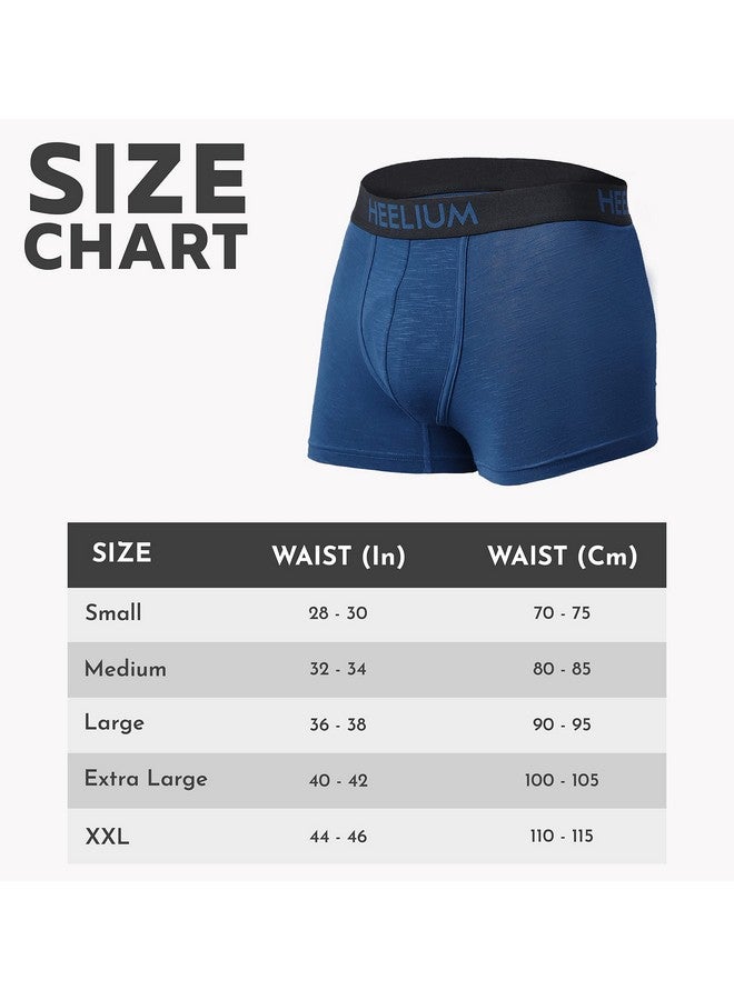 HEELIUM HEELIUM Bamboo Underwear For Men (Trunk)|3X Softer Than Cotton & Odour Free|Stretchy Fabric & Durable Waistband, Multicolor, Medium  - Image 5