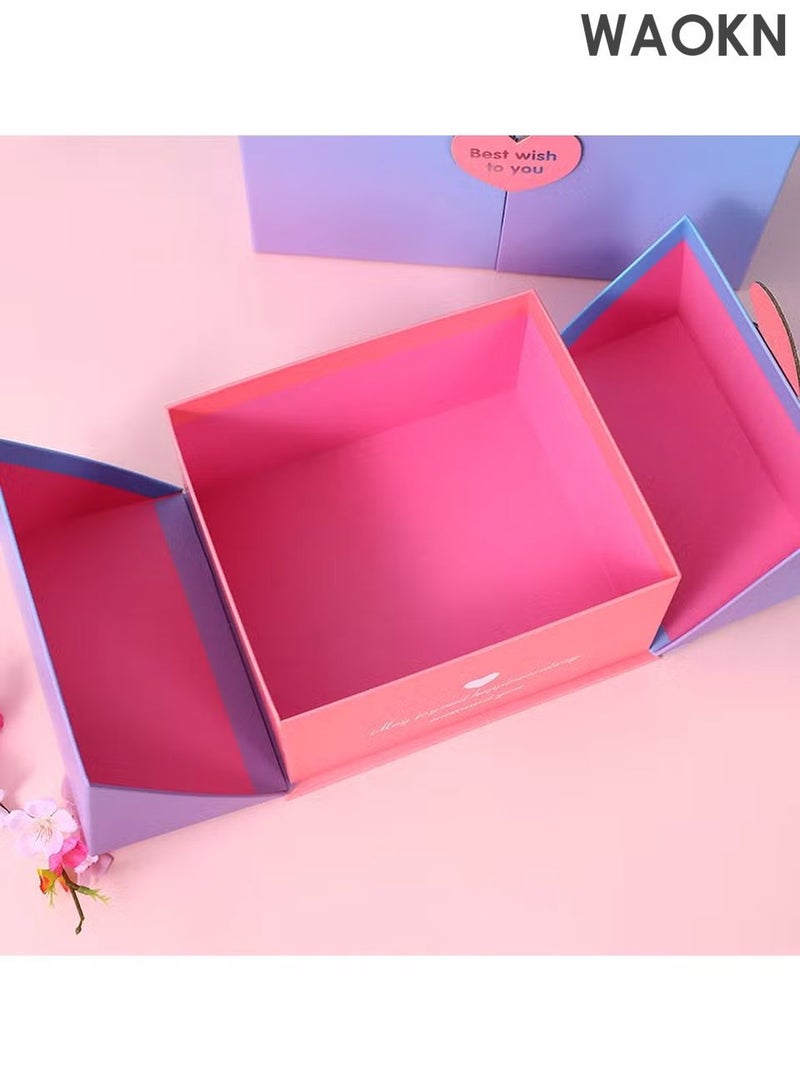 WAOKN 21×18×10 cm Luxury Gift Box with Magnetic Closure,Gift Box for Festival, Birthday, Anniversary,Ramadan, Christmas,Halloween, jewelry, chocolates, wedding favors, souvenirs, or DIY gift packaging etc - Image 3