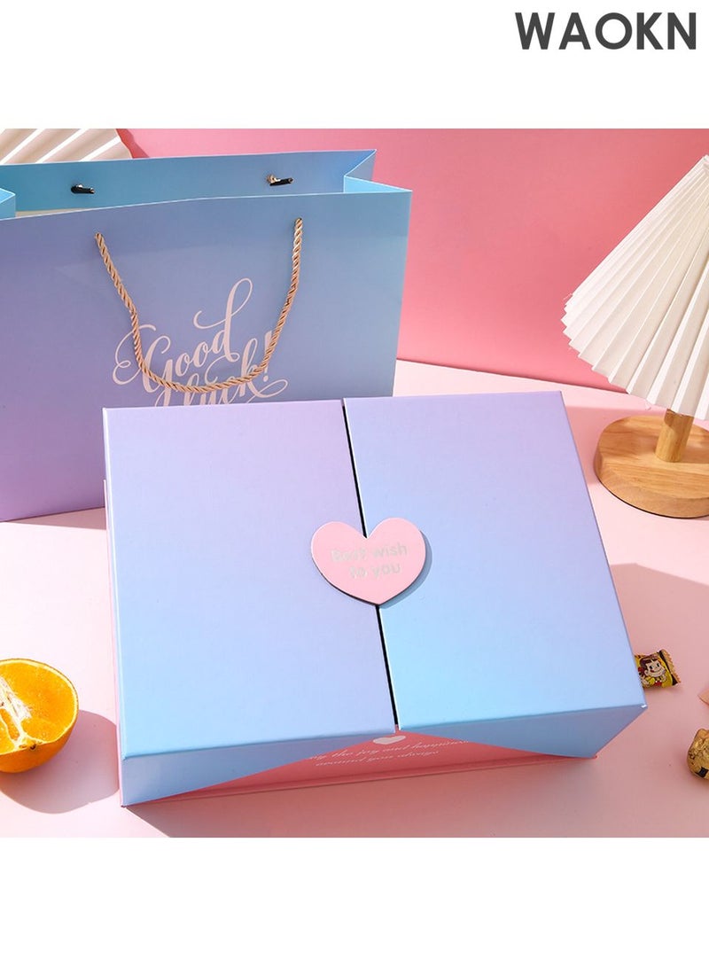 WAOKN 21×18×10 cm Luxury Gift Box with Magnetic Closure,Gift Box for Festival, Birthday, Anniversary,Ramadan, Christmas,Halloween, jewelry, chocolates, wedding favors, souvenirs, or DIY gift packaging etc - Image 1