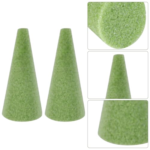 STEFORD 4Pcs Floral Foam Tree Cones, Foam Blocks Green Foam for Flower Arrangements Crafts Florist Wedding Birthday Garden Artificial Flower Holder Vase Plant Decorations 5.9 Inch x 2.75 Inch - Image 3