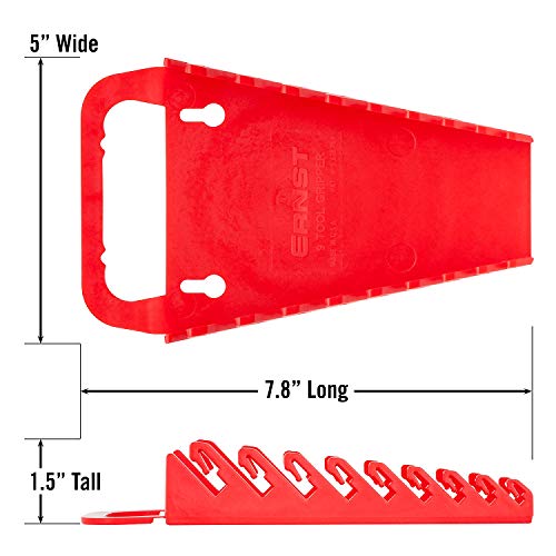 Ernst Manufacturing Gripper Wrench Organizer, 9 Tool, Red - Image 4