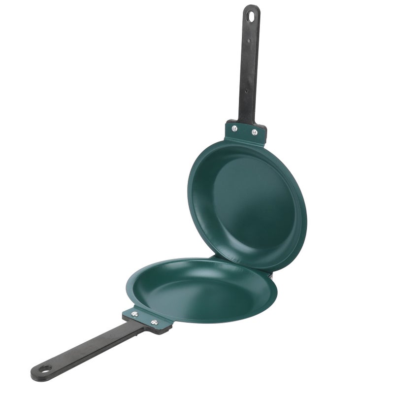 Double-Sided Frying Pan: Titanium Steel Non-Stick - Foldable Flip Design for Home Kitchen, Gas Stove, Induction Cooker & Charcoal Stove Use - Image 4