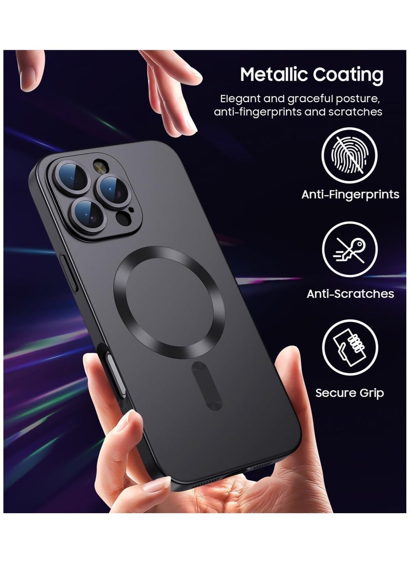 TIGER Magnetic iPhone 16 Pro Max Case with MagSafe – Never Yellowing, Grade Drop Protection, Full Camera Lens Protector, Soft Clear Phone Case for Women and Girls (6.9 inch) Black - Image 5