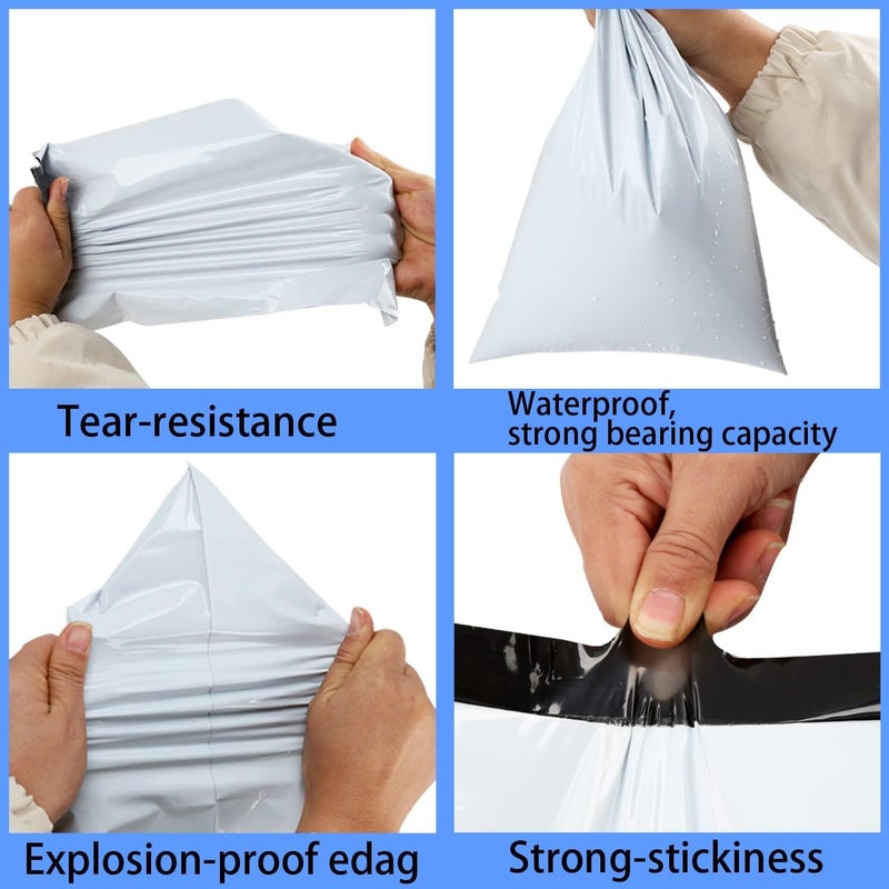 Premium Poly Mailer Shipping Bags with External Transparent Pocket – Waterproof, Tear-Resistant Self-Seal Courier Bags for E-Commerce & Online Sellers (100 PCS, 50 x 45 CM) - Image 4