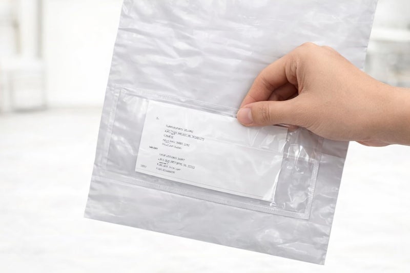 Premium Poly Mailer Shipping Bags with External Transparent Pocket – Waterproof, Tear-Resistant Self-Seal Courier Bags for E-Commerce & Online Sellers (100 PCS, 50 x 45 CM) - Image 5