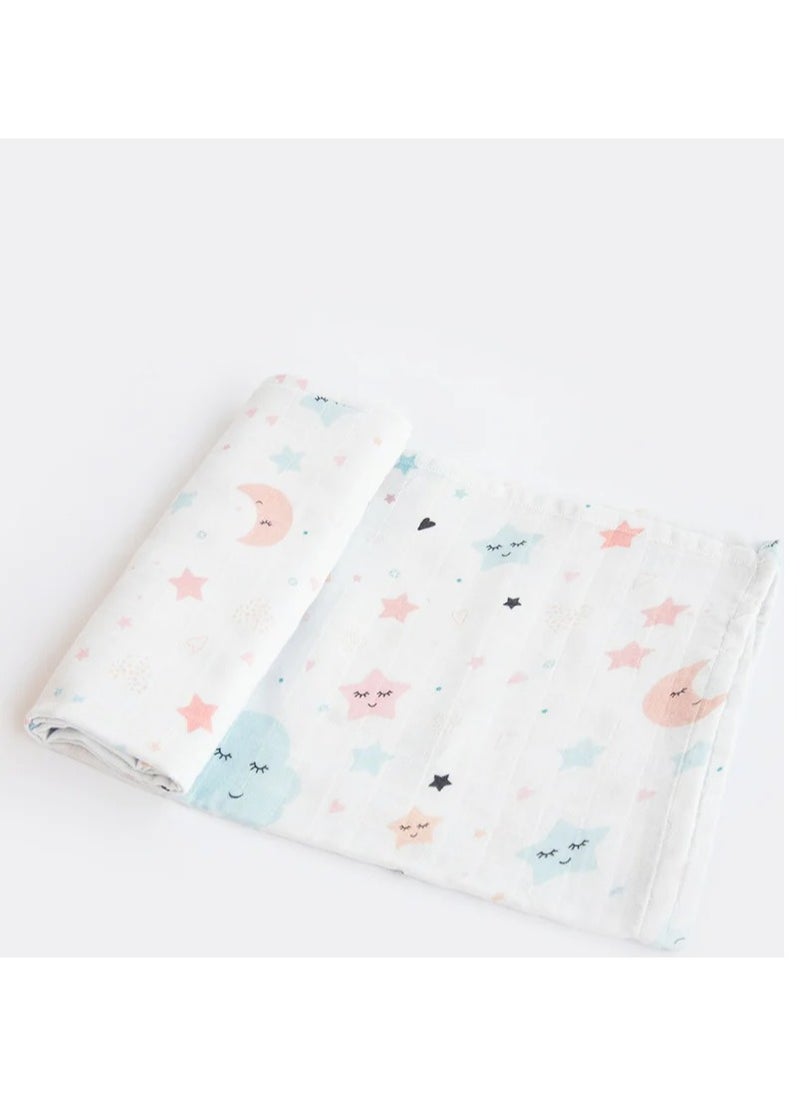 Yellow Doodle Yellow Doodle Organic Luxury Swaddles Set - In The Sky / Circle Of Love  - Image 1