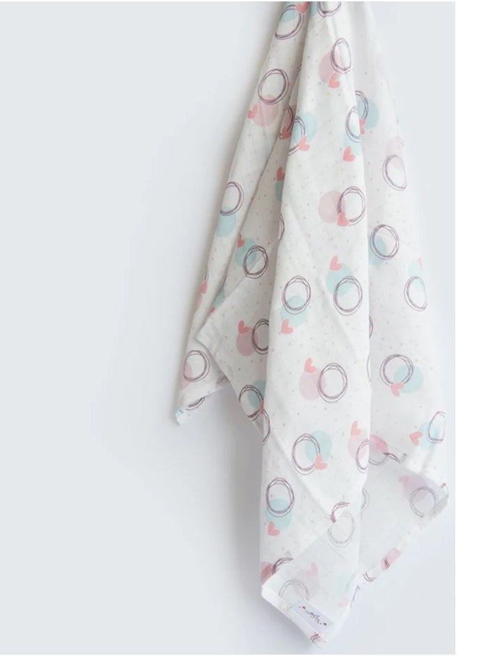 Yellow Doodle Yellow Doodle Organic Luxury Swaddles Set - In The Sky / Circle Of Love  - Image 3
