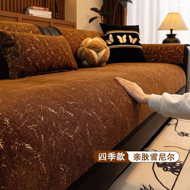 European-Style Classical Light Luxury High-End Sofa Universal Set Four Seasons Universal One-Piece Straight Non-Slip Anti-Cat Scratch Mat - Image 3