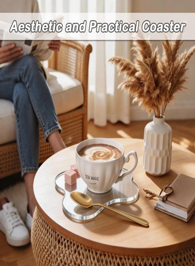 SILUT 2 PCS Acrylic Coasters Decorative Plates, Irregular Bar Drink Coaster, Drink Coaster for Coffee Table, Clear Coaster for Home Office Desk, Accessory for Desktop Protection, Cloud-Shaped - Image 3