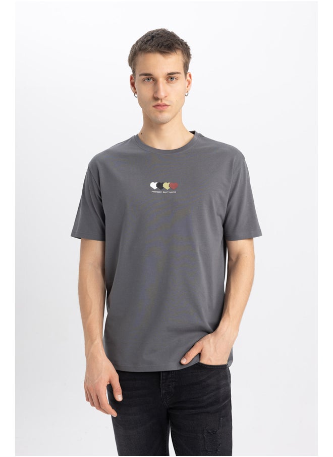 DeFacto - Man Regular Fit Crew Neck Short Sleeve Knitted T-Shirt - Image 1